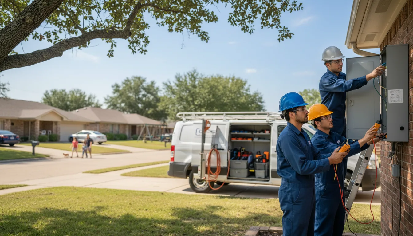 Certified electrician providing emergency electrical services in Kaufman, TX